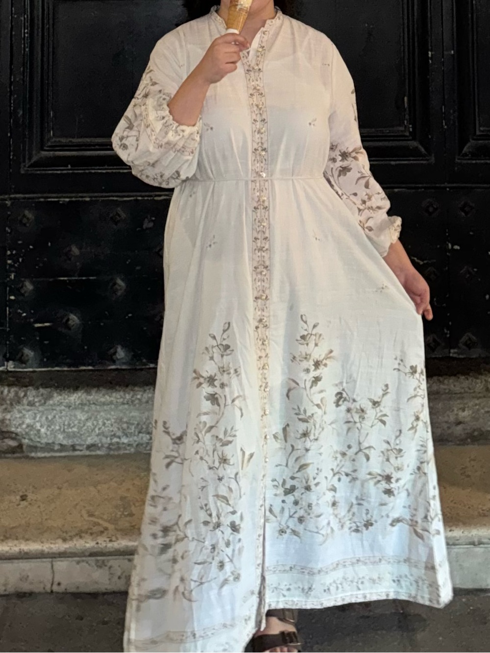 Bohemian White Floral Maxi Dress
